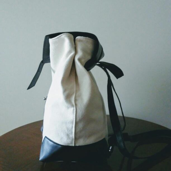 NWOT DEUX LUX Backpack Vegan Leather Canvas - Picture 4 of 8